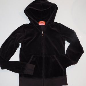 Chocolate Brown Velour Hoodie Juicy Couture P S